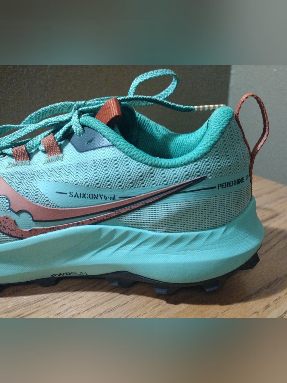 SAUCONY Peregrine 13 Women's Size 9. Sprig/Canopy (Mint Green) Off Road Trail - Picture 6 of 16